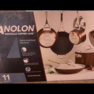 Anolon Nouvelle 11-Pc. Copper Luxe Sable Cookware